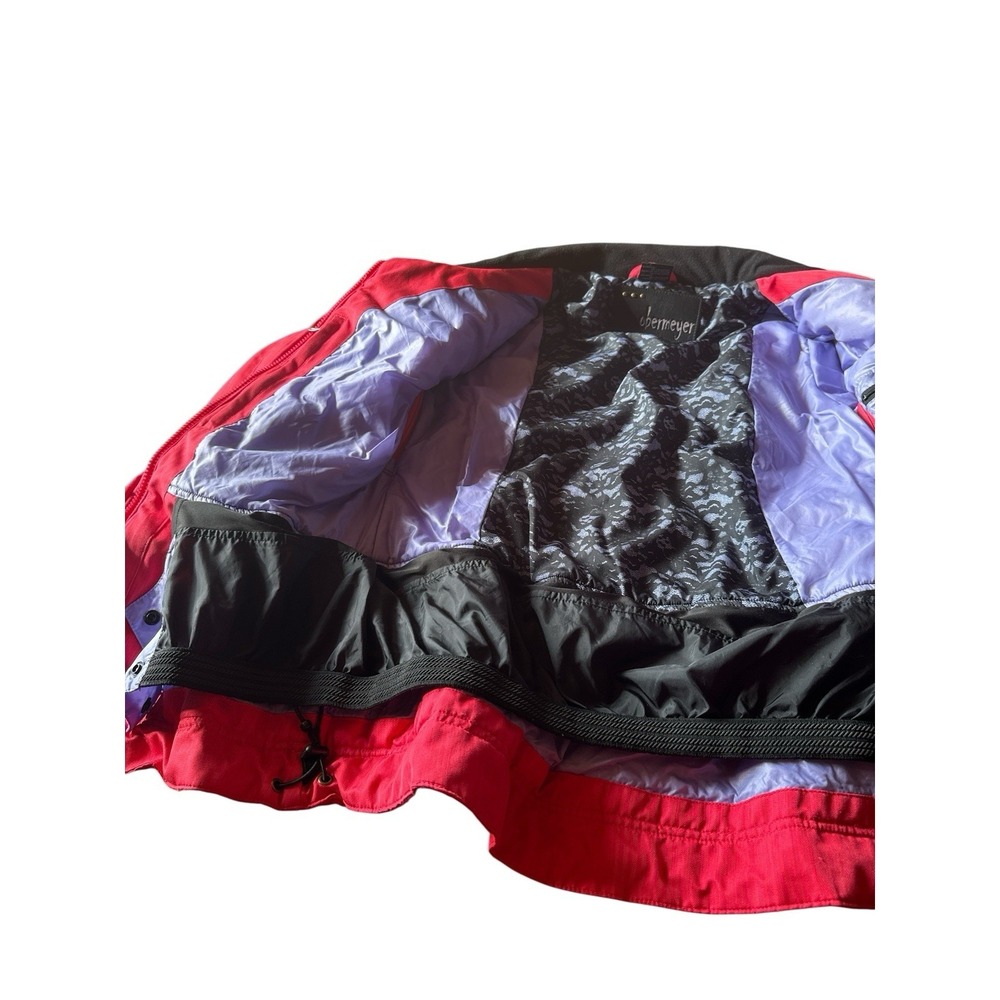 Vintage Obermeyer‎ Hot Pink Woman's Size 6 Ski Jacket Faux Leather Accents Retro - Picture 16 of 16